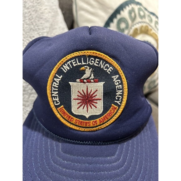 Vintage Central Intelligence Agency San Sun Foam Mesh Trucker Hat Snapback NWOT - Picture 2 of 9